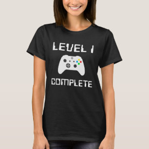 Level 1 Complete 1 Year Anniversary 1st Wedding an T-Shirt
