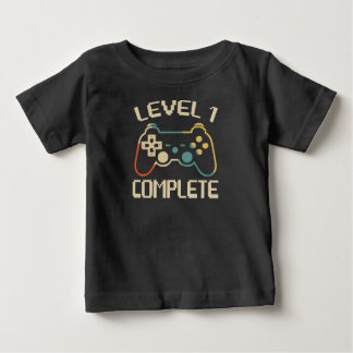 Level 1 Complete - 1st Birthday Baby T-Shirt