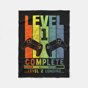 Level 1 Complete Gamer Gift 1 Years Wedding Annive Fleece Blanket