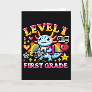 Level 1 First Grade Gamer Axolotl Video Game Ck To Card