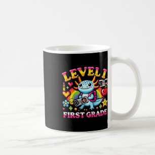 Level 1 First Grade Gamer Axolotl Video Game Ck To Coffee Mug