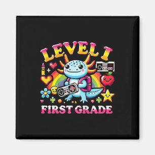 Level 1 First Grade Gamer Axolotl Video Game Ck To Magnet