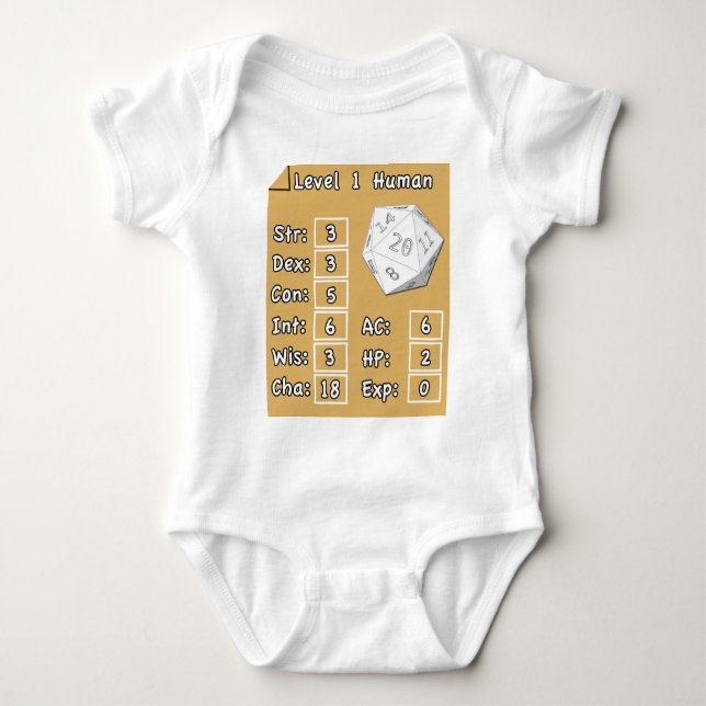 Level 1 Human Baby Bodysuit (Front)