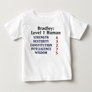 Level 1 Human Personalised  Baby T-Shirt