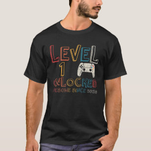 Level 1 Unlocked Awesome Since 2020 Vintage 1St Bi T-Shirt