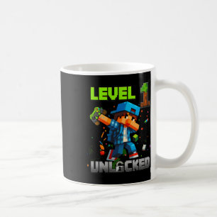 Level 1 Unlocked Funy Birthday Boy Pixel Gamer 1st Coffee Mug