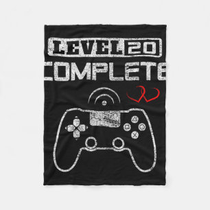 Level 20 Complete 20th Wedding Anniversary Women M Fleece Blanket