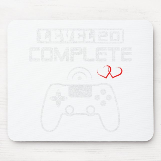 Level 20 Complete 20th Wedding Anniversary Women M Mouse Mat (Front)