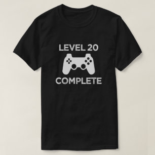 Level 20 Complete, Funny 21st Birthday Mens Shirt