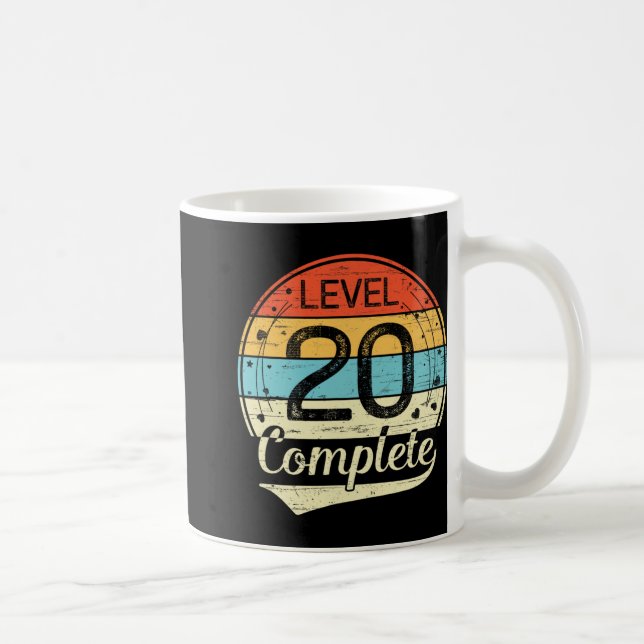 Level 20 Complete Retro 20th Wedding Anniversary T Coffee Mug (Right)