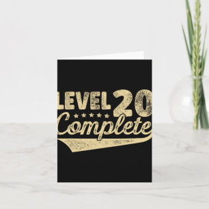 Level 20 Complete Vintage 20th Wedding Anniversary Card