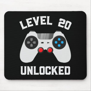 Level 20 Unlocked Funny 20th Wedding Anniversary C Mouse Mat