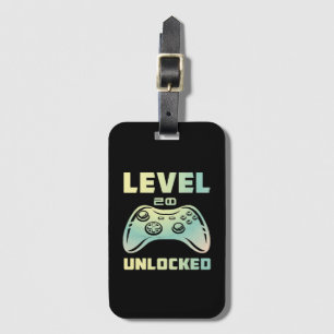 level 20 unlocked luggage tag