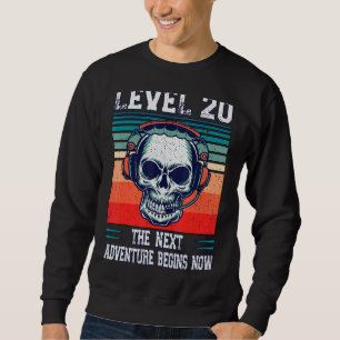 Level 20 Unlocked Next 20th Birthday Gamer Advent Sweatshirt