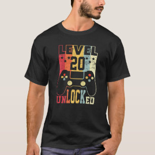 Level 20 Unlocked Shirt 20th Birthday Gifts Video 