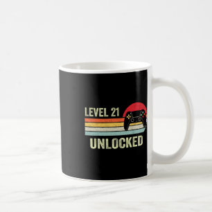 Level 21 Unlocked 21st Video Gamer Birthday Gift Coffee Mug