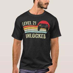 Level 21 Unlocked 21St Video Gamer T-Shirt