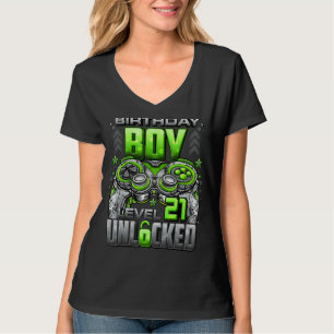 Level 21 Unlocked Awesome Since 2001 21st Birthday T-Shirt