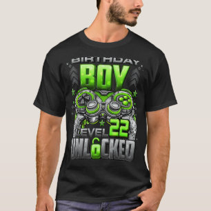 Level 22 Unlocked Awesome Since 2000 22nd Birthday T-Shirt