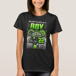 Level 22 Unlocked Awesome Since 2000 22nd Birthday T-Shirt