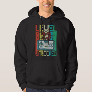 Level 23 Unlocked Video Gamer 23th Birthday Hoodie