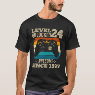 Level 24 Unlocked Awesome Since 1997 24Th Birthday T-Shirt
