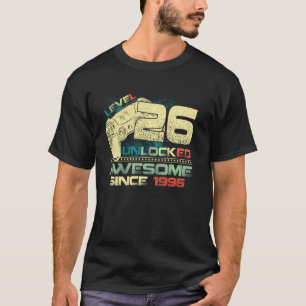 Level 26 Unlocked 26 Years Old Video Gamer 26th Bi T-Shirt