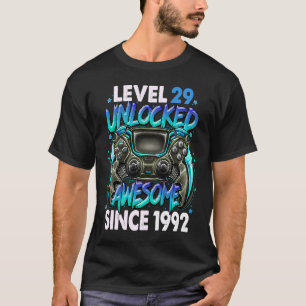 Level 29 Unlocked Awesome Since 1992 29th Birthday T-Shirt