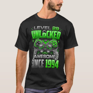 Level 29 Unlocked Awesome Since 1994 29th Birthday T-Shirt