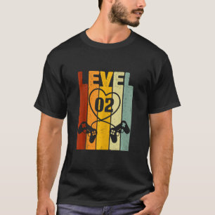 Level 2 Best For Gamer Couple 2nd Wedding Anniver T-Shirt