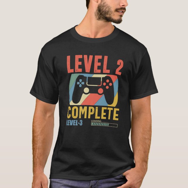 Level 2 Complete 2 Anniversary 2Nd Wedding Anniver T-Shirt (Front)