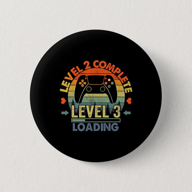 Level 2 Complete 2 Anniversary Gift 2nd Wedding An 6 Cm Round Badge (Front)