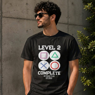 Level 2 Complete Gamer Couple Matching T-Shirt