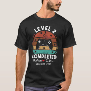 Level 2 Complete Gamer Husband 2nd Anniversary T-Shirt