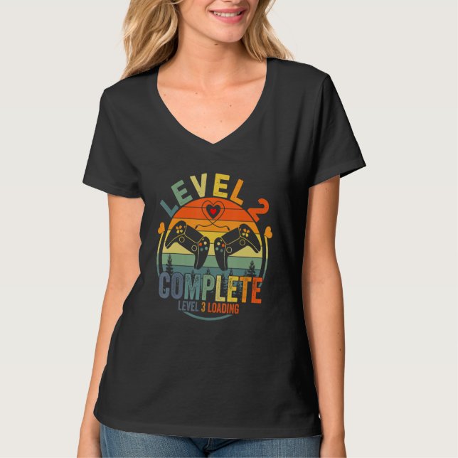 Level 2 Complete Level 3 Loading Gamer Wedding Ann T-Shirt (Front)