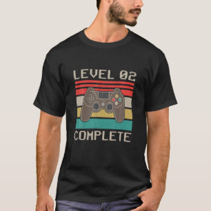 Level 2 Complete Video Gamer - 2Nd Wedding Anivers T-Shirt