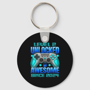Level 2 Unlocked 2 Year Old For Boys 2nd Birthday  Key Ring