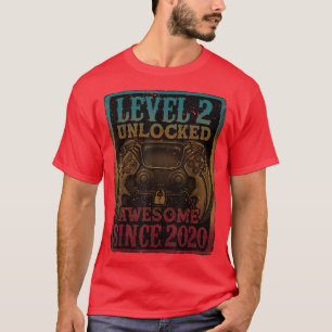 Level 2 Unlocked Awesome Since 2020 2nd Birthday G T-Shirt