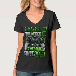 Level 2 Unlocked Awesome Since 2020 2nd Birthday T-Shirt