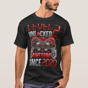 Level 2 Unlocked Awesome Since 2020 2nd Birthday T-Shirt