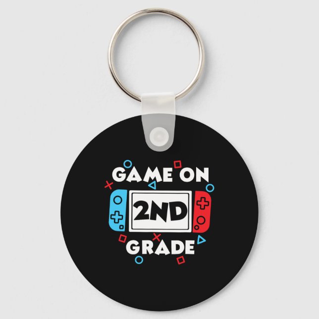 Level 2 Unlocked Ck To School Gamer Design For 2nd Key Ring (Front)