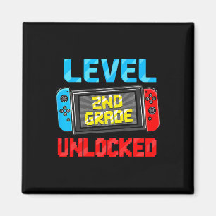 Level 2nd Grade Unlocked Back To School First Day Magnet