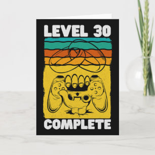 Level 30 Complete Gamer - Vintage 30th Wedding Ann Card