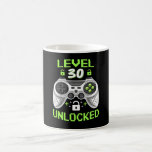 Level 30 Unlocked 30 Years Old Birthday Gift Coffee Mug<br><div class="desc">Level 30 Unlocked 30 Years Old Birthday Gift is funny cute gift for 30th birthday of men,  women with video games gamer style. Funny birthday gift idea for 30 years old men and women.</div>