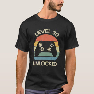 Level 30 Unlocked 30th Gaming Birthday Controller T-Shirt