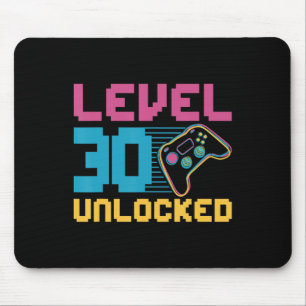 Level 30 unlocked Gaming Birthday  Mouse Mat