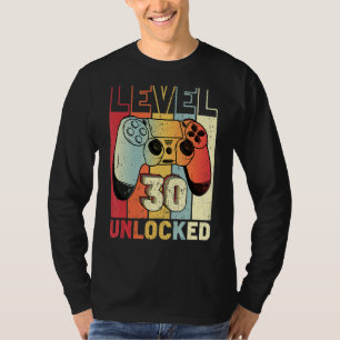 Level 30 Unlocked Video Gamer 30th Birthday Men T-Shirt