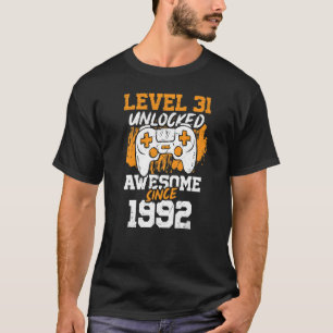 Level 31 Unlocked Awesome Since 1992 Video Game Bi T-Shirt