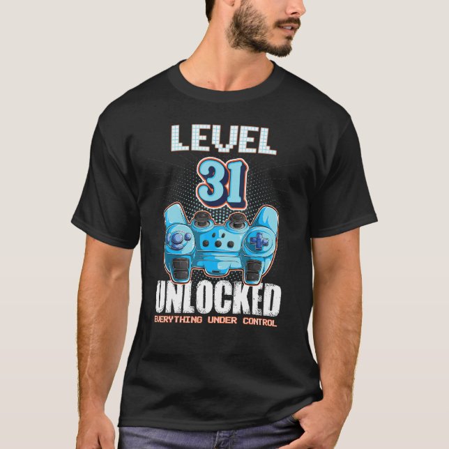 Level 31 Unlocked Boys Girls 31th Birthday 31 Year T-Shirt (Front)