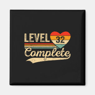 Level 32 Complete 32 Years Video Gamer Wedding Ann Magnet